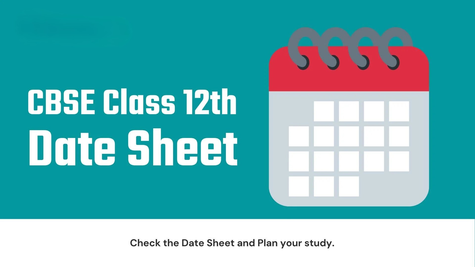 12th CBSE Exam DateSheet