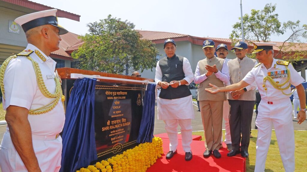 Defense Minister Rajnath Singh inaugurated 'Chola' Naval War College Goa 2024